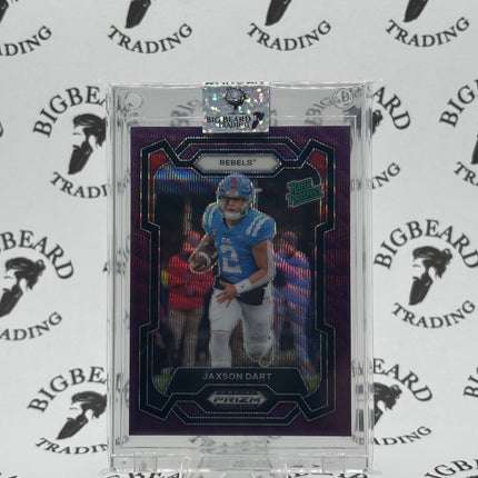 2024 Panini Prizm Draft Picks Jaxson Dart #147 Purple Wave Prizm (RC)