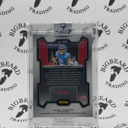 2024 Panini Prizm Draft Picks Jaxson Dart #147 Purple Wave Prizm (RC)
