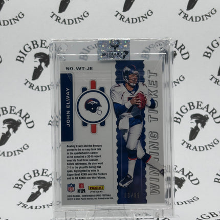2019 Panini Contenders Optic John Elway Winning Tickets /99