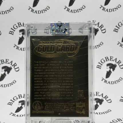 2003 Tom Brady Merrick Mint Laser Line Gold Card