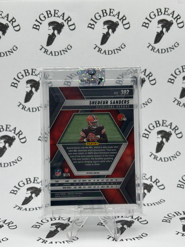 2025 Panini Mosaic - Shedeur Sanders #302 Green Mosaic Prizm