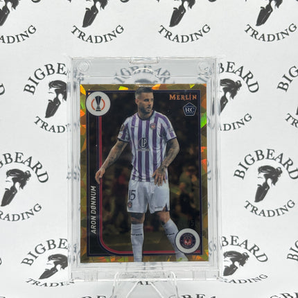 2023-24 Merlin UEFA Club Competitions #133 Aron Donnum Gold Refractor #/50