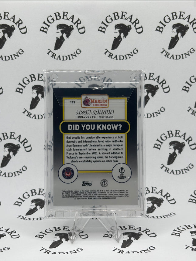 2023-24 Merlin UEFA Club Competitions #133 Aron Donnum Gold Refractor #/50