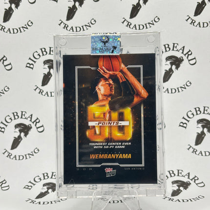 2024-25 Topps Now #7 Victor Wembanyama 50 Points