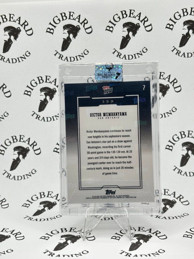 2024-25 Topps Now #7 Victor Wembanyama 50 Points