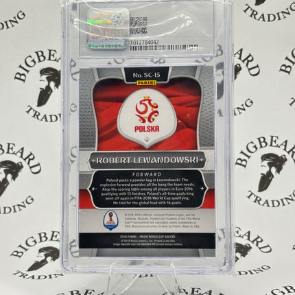 2018 Panini Prizm World Cup Scorers Club Robert Lewandowski CSG 9.5