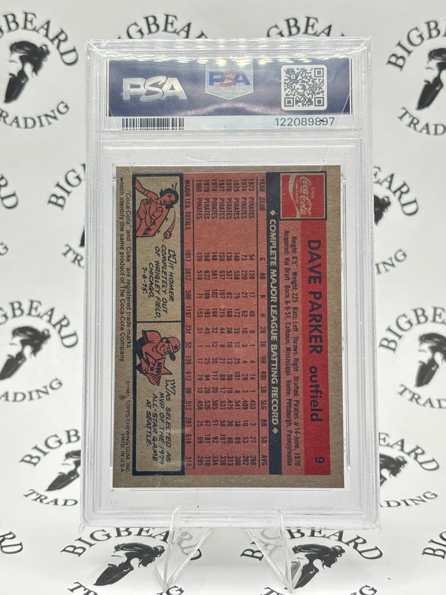 1981 Coca-Cola Dave Parker PSA 8