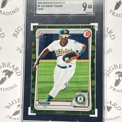 2020 Bowman Prospects Robert Puason Camo SGC 9