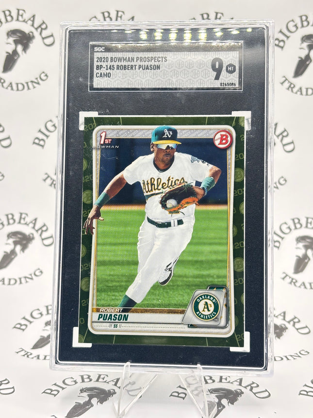 2020 Bowman Prospects Robert Puason Camo SGC 9