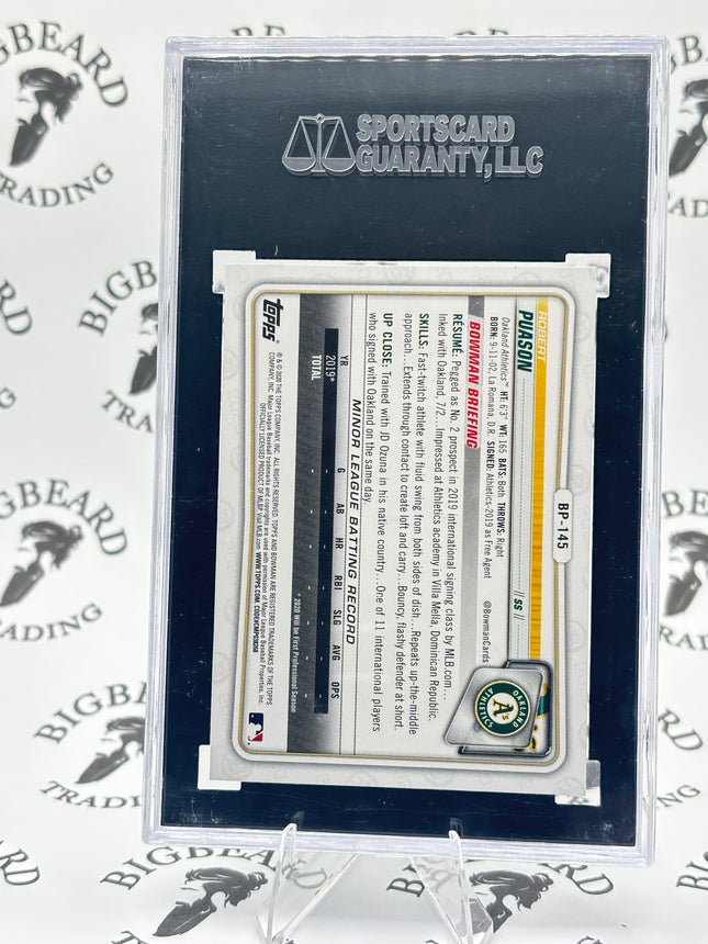 2020 Bowman Prospects Robert Puason Camo SGC 9