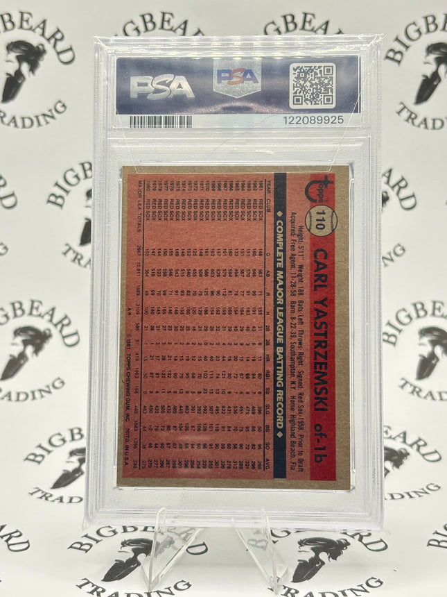 1981 Topps Carl Yastrzemski PSA 6.5