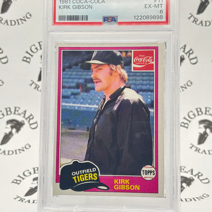 1981 Coca-Cola Kirk Gibson PSA 6