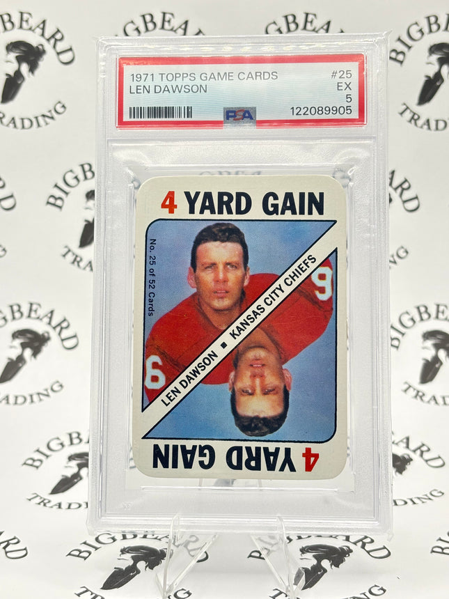 1971 Topps Game Cards Len Dawson PSA 5