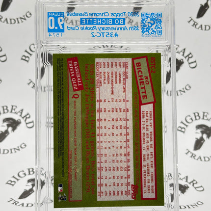 2020 Topps Chrome Bo Bichette 35th Anniversary RC CCS 9