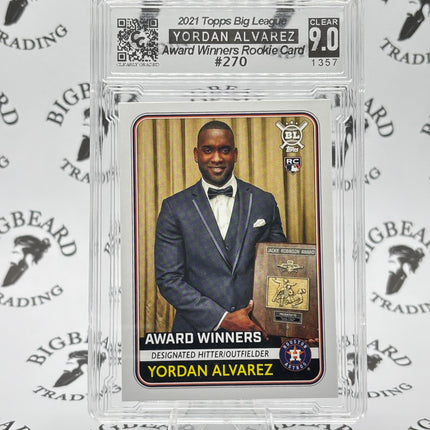 2021 Topps Big League Yordan Alvarez Award Winners RC CCG 9