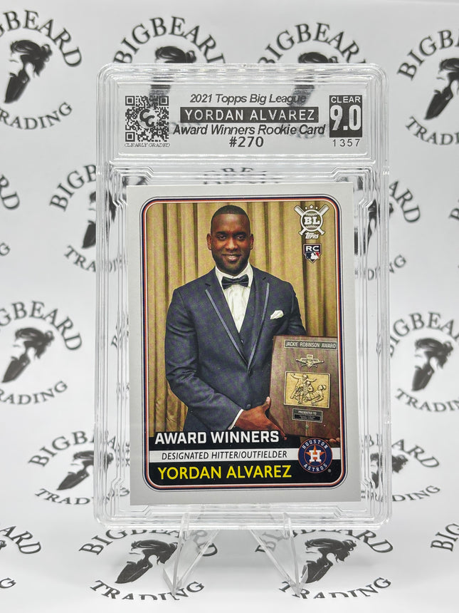 2021 Topps Big League Yordan Alvarez Award Winners RC CCG 9