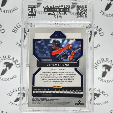 2022 Prizm Baseball Jeremy Pena CCS 9.5