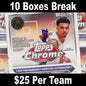 10 Boxes 2023 Topps Chrome Basketball Monster Break