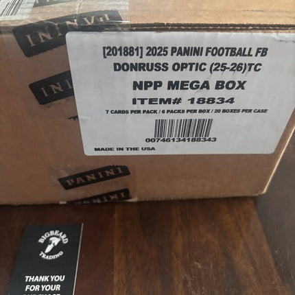 FOOTBALL CASE BREAK: 2025 Panini Donruss Optic Football Hobby Mega Case - 20 boxes